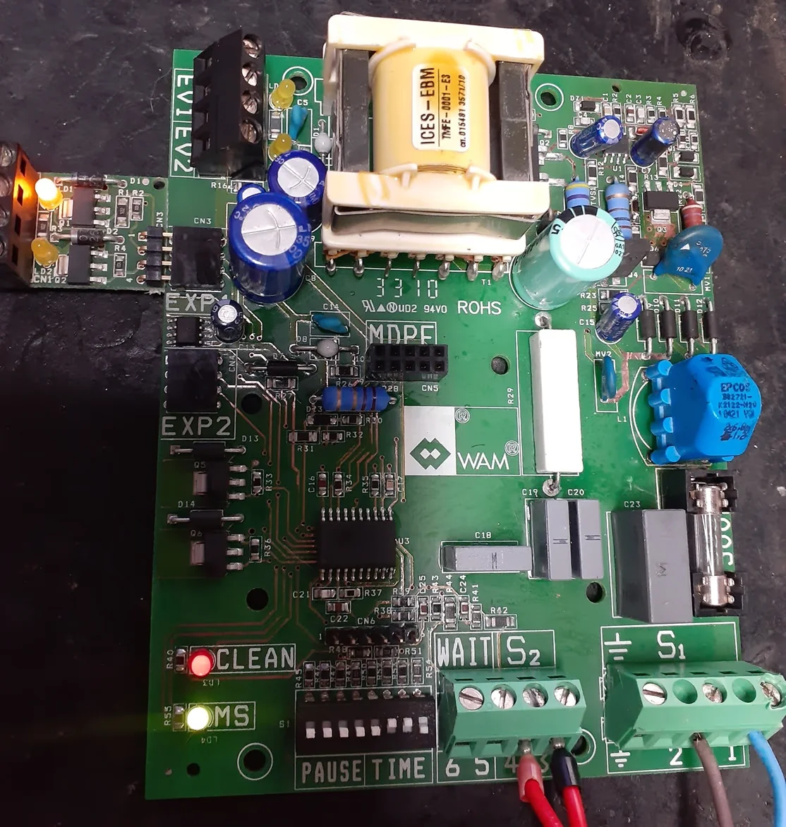 Placa eletrônica de controle de silo WAM para automação e monitoramento industrial